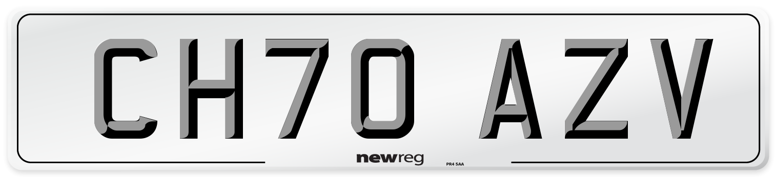 CH70 AZV Number Plate from New Reg